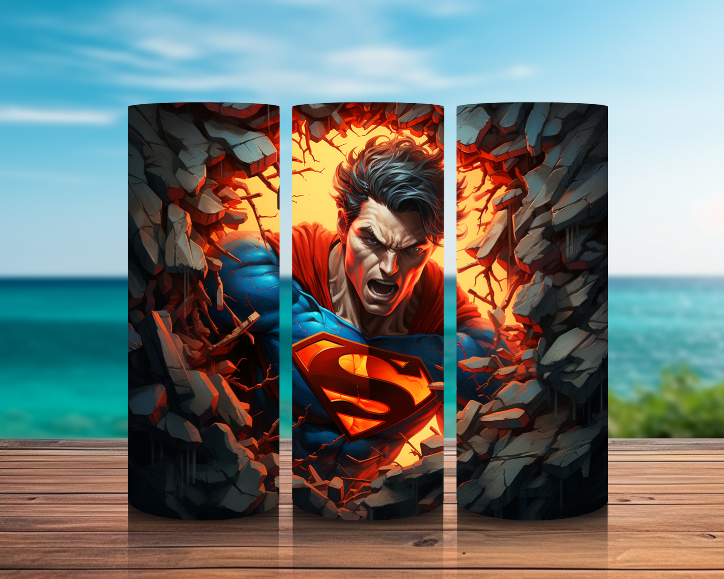 Inspirado en superhéroes 3D en impresiones de sublimación de pared