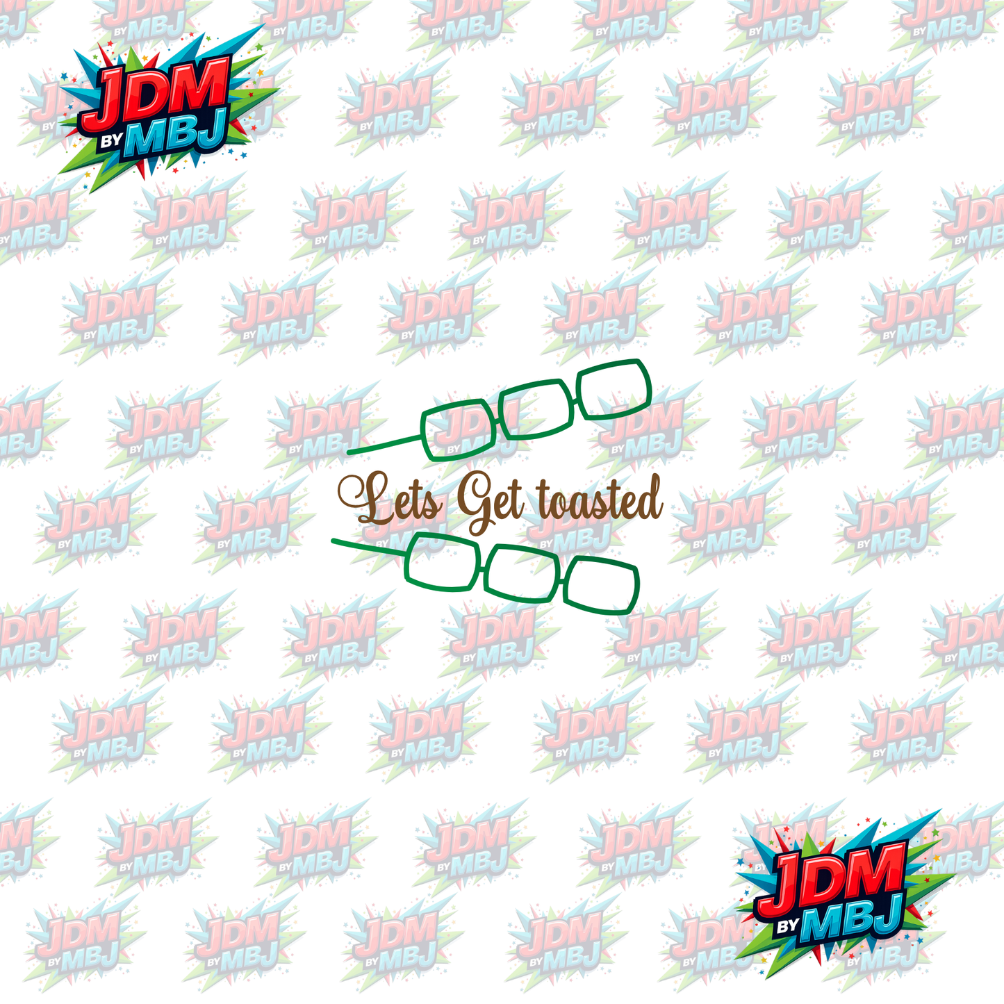 Iron On - Lets Get Toasted DTF 20cm