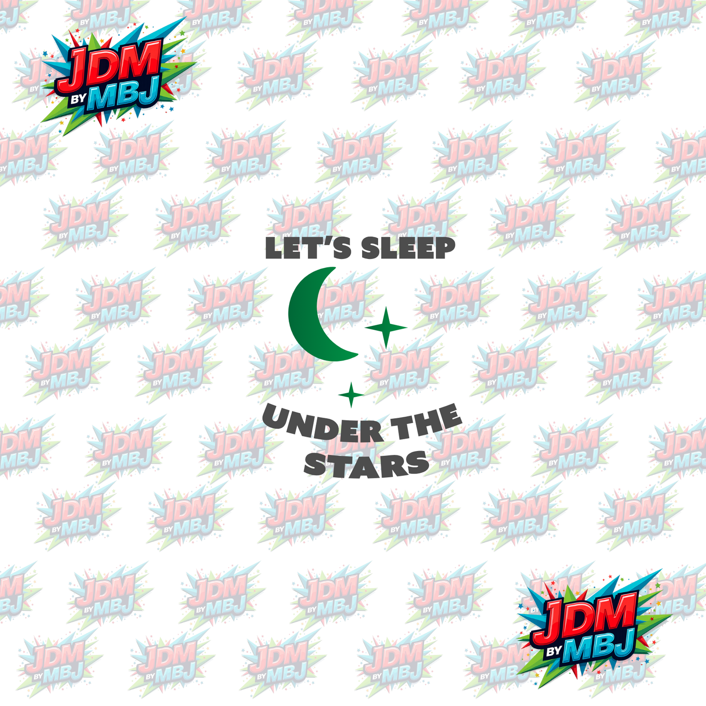 Iron On - Let's Sleep Under The Stars DTF 20cm