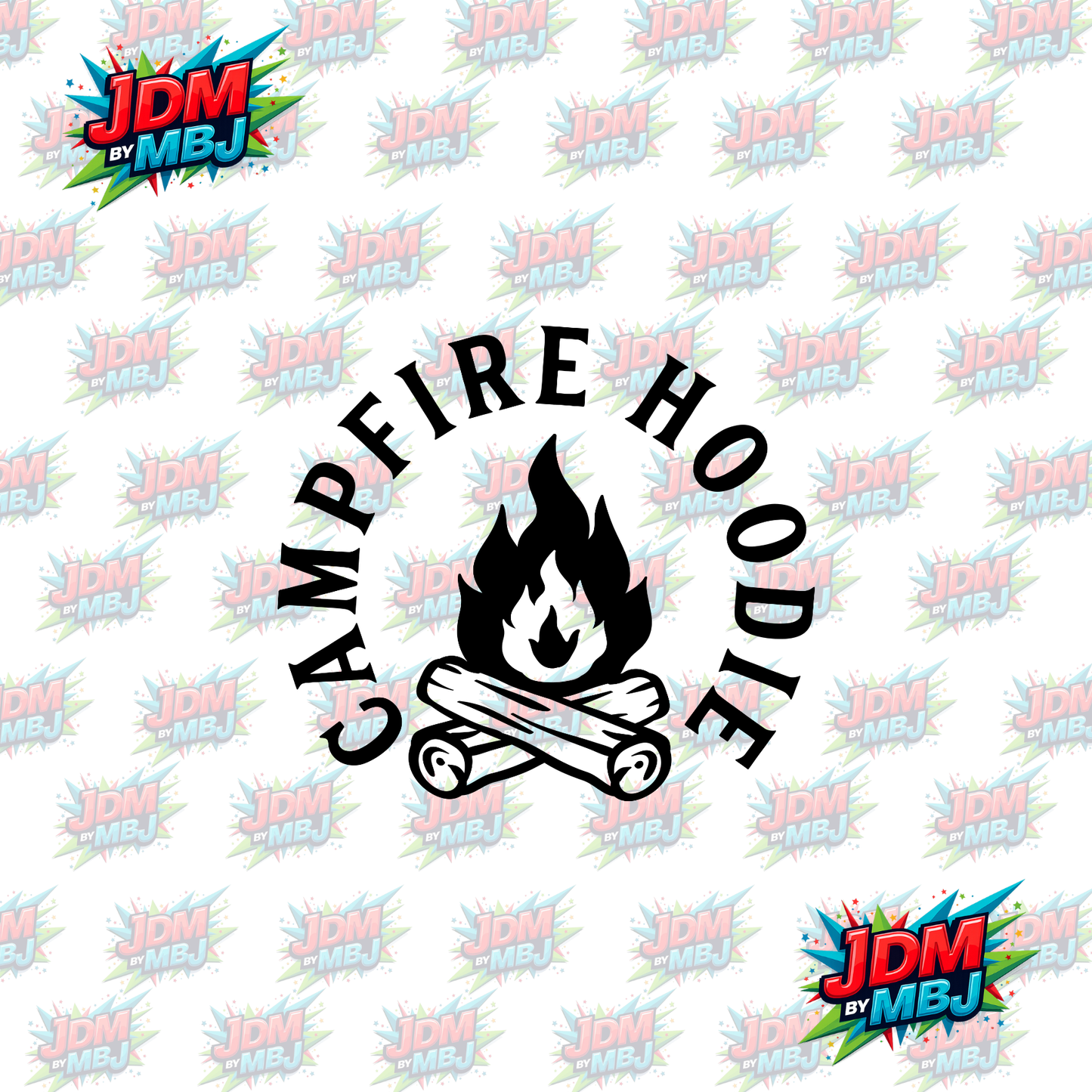 Iron On - CampFire Hoodie DTF 20cm