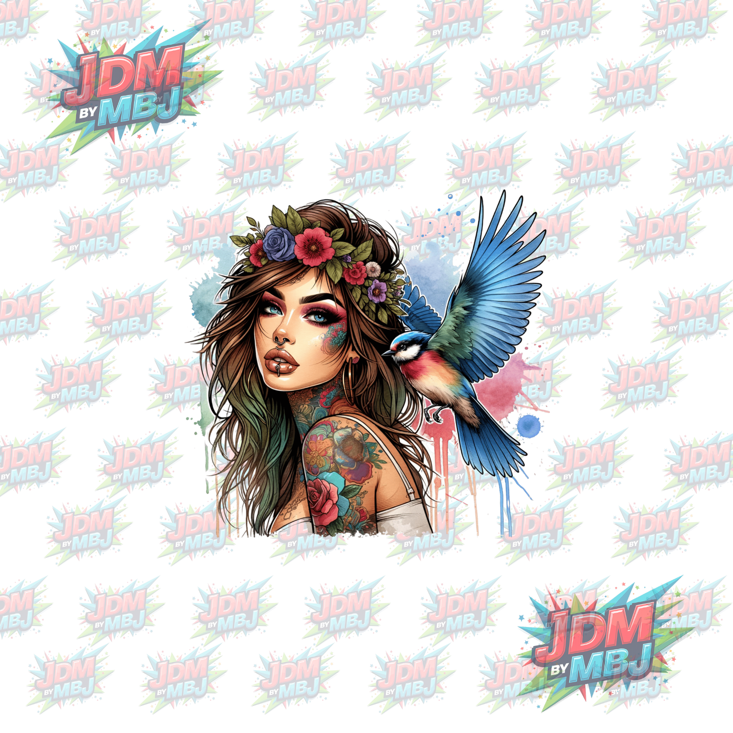 Iron On - Tattoo Girl DTF