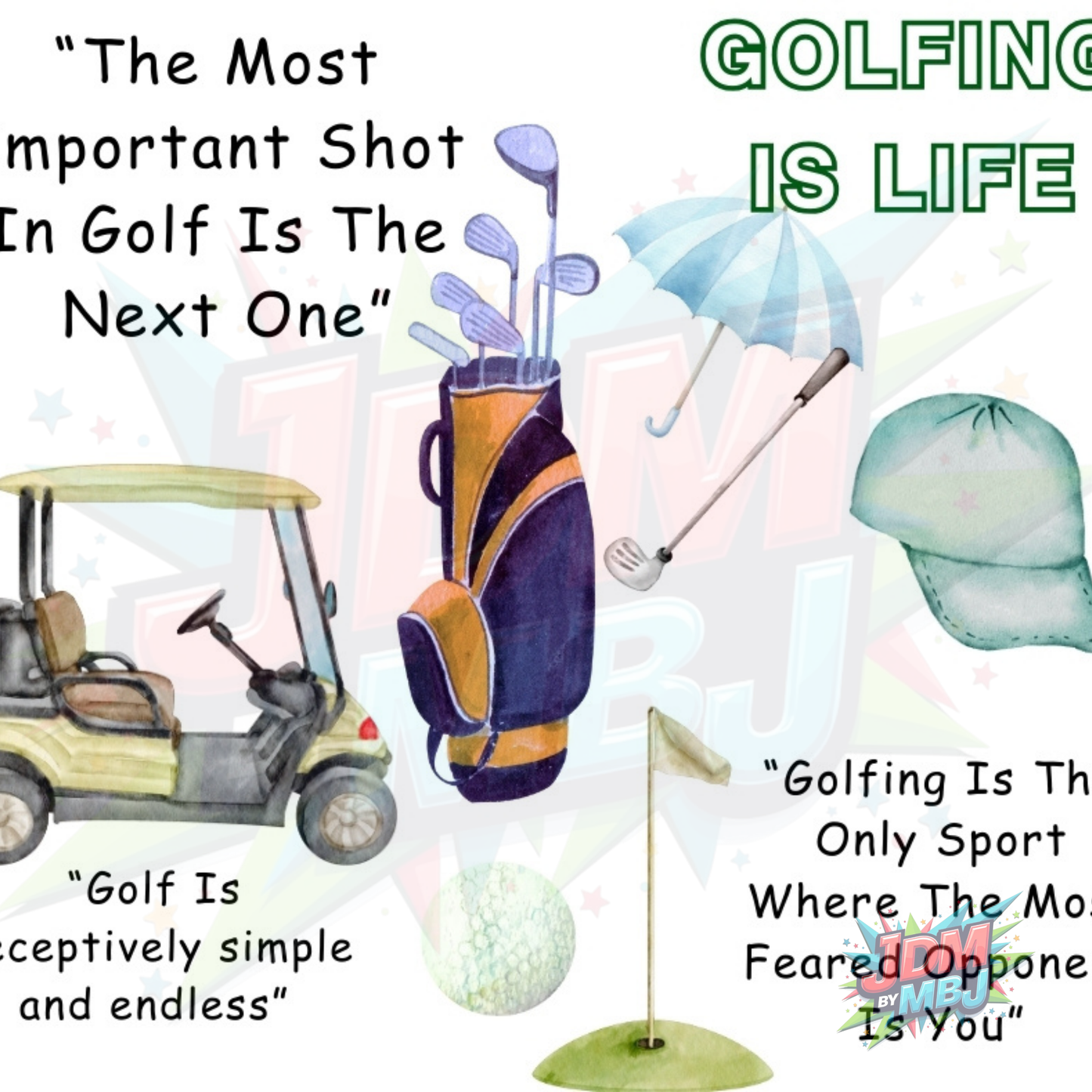 Inspirado en las impresiones de sublimación de golf