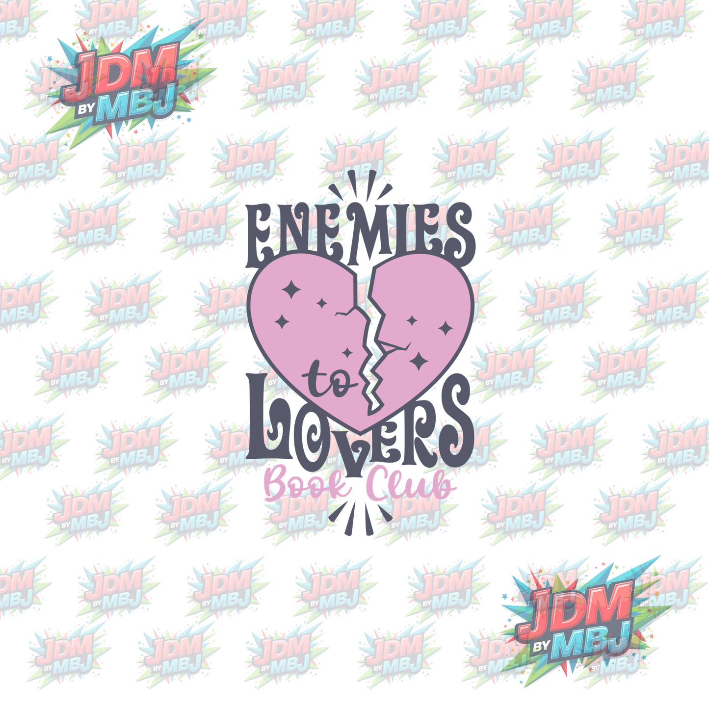 Iron On - Enemies to Lovers "Book Club" DTF 20cm
