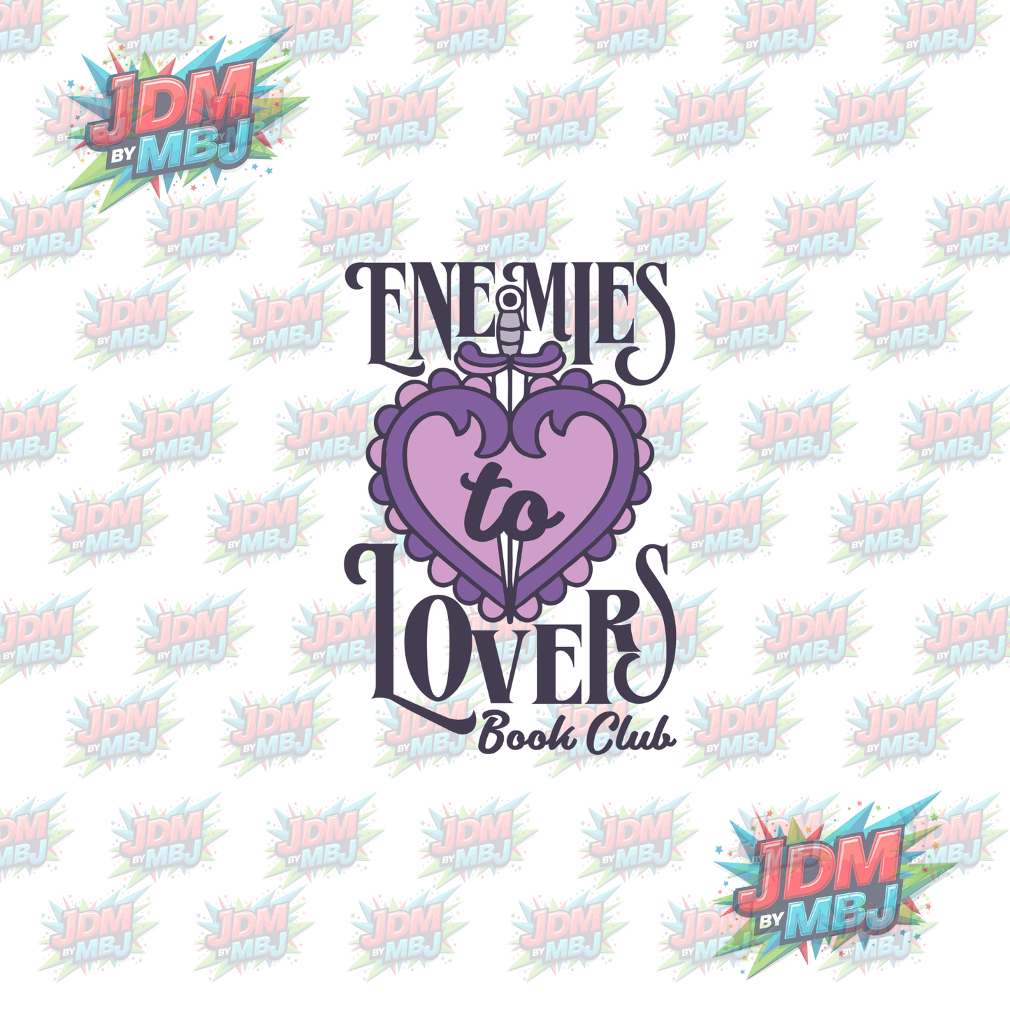 Iron On - Enemies to Lovers "Book Club Sward" DTF 20cm