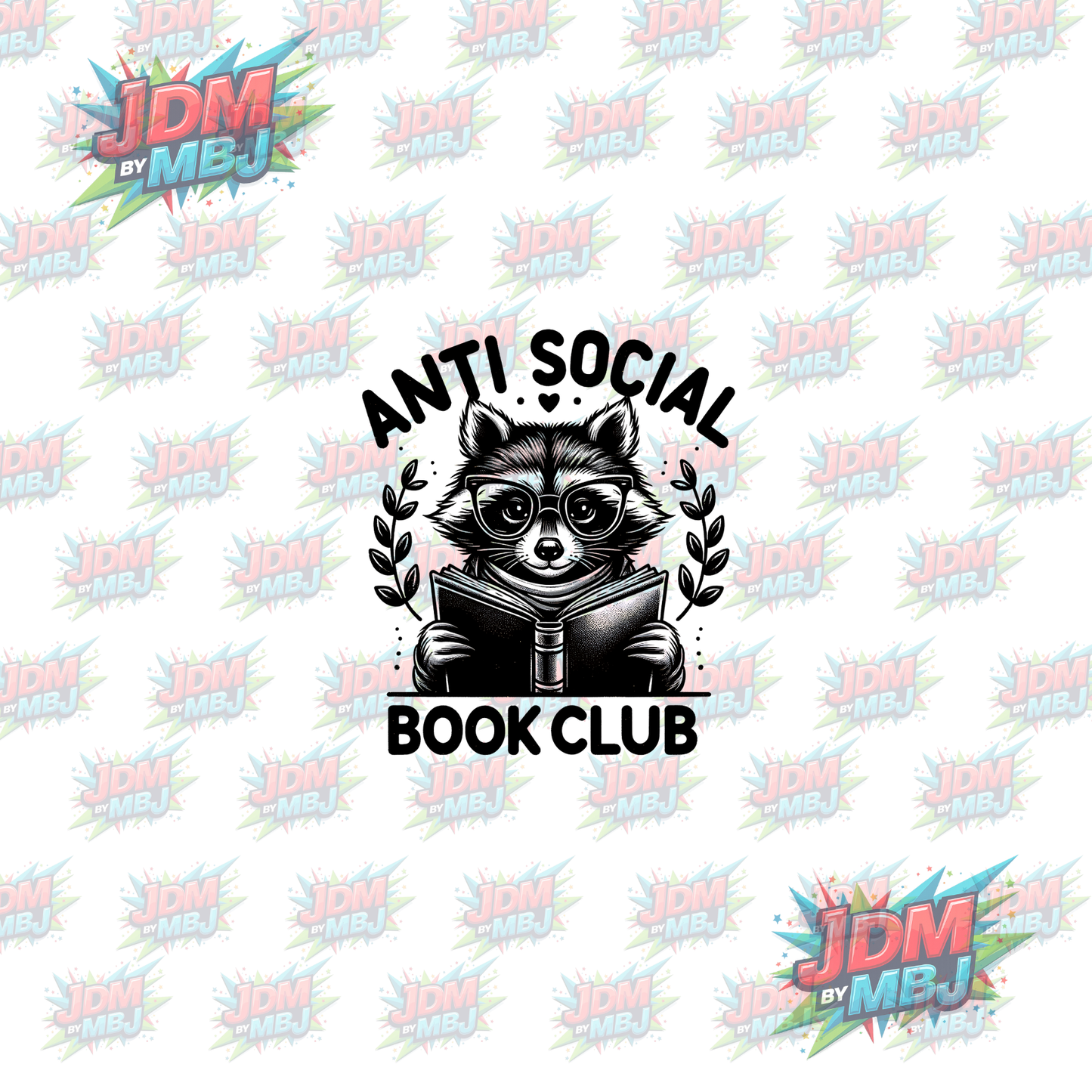 Iron On - Anti Social Book Club "Fox" DTF 20cm