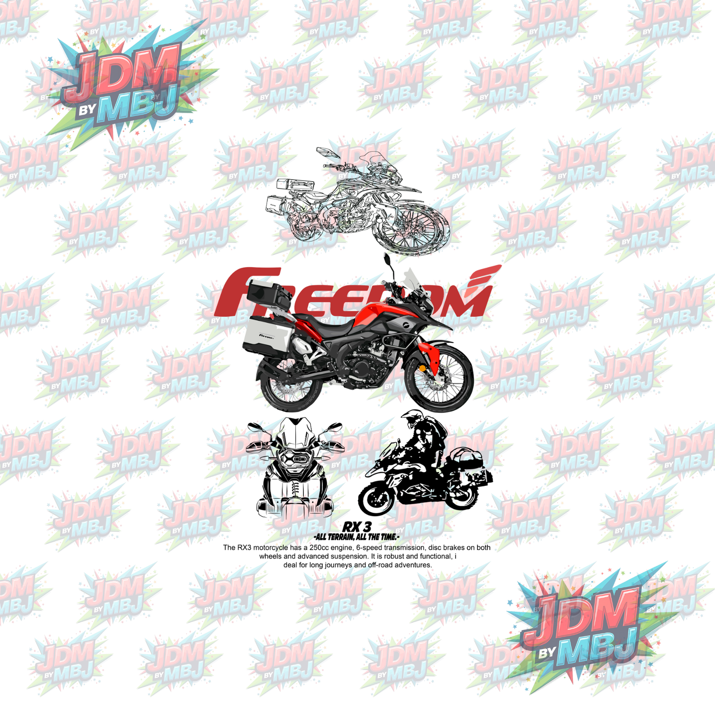 Iron On - Motorcycle DTF