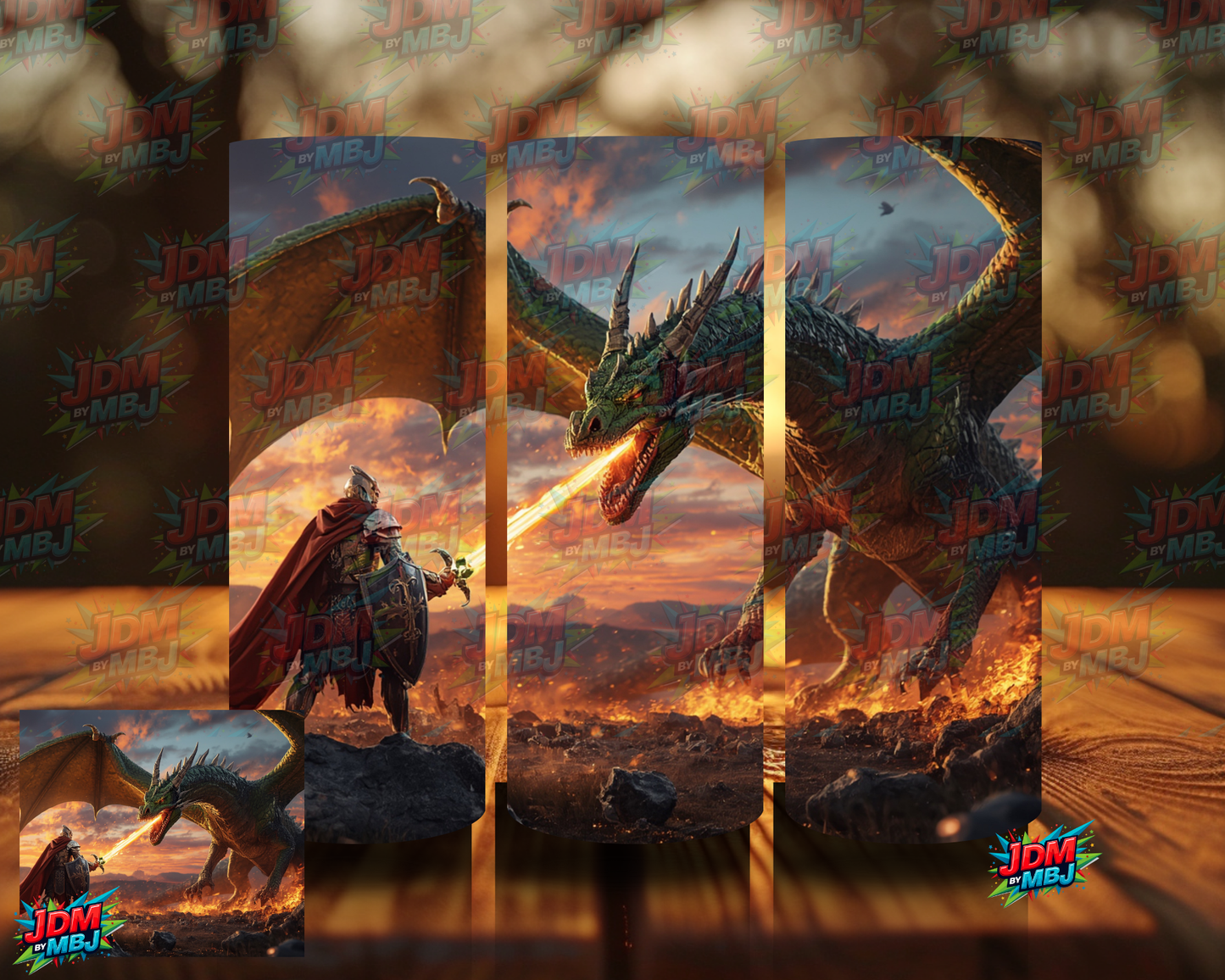 Inspired by Knight & Dragons Sublimation Prints