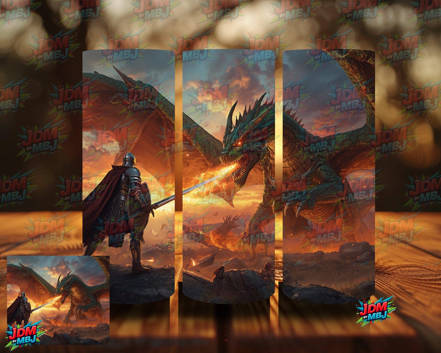 Inspired by Knight & Dragons Sublimation Prints