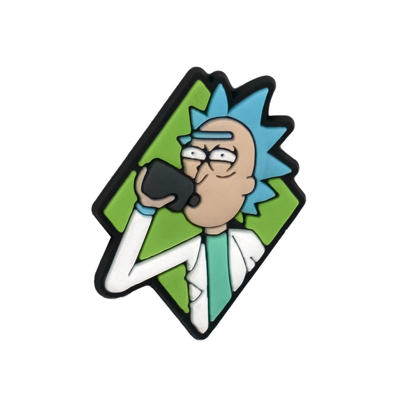 Inspirado en los adornos para zapatos de Rick & Morty