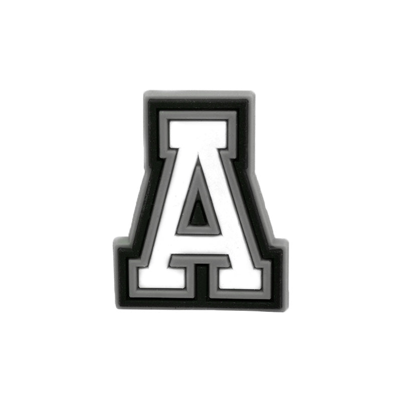White Alphabet Shoe Charm's