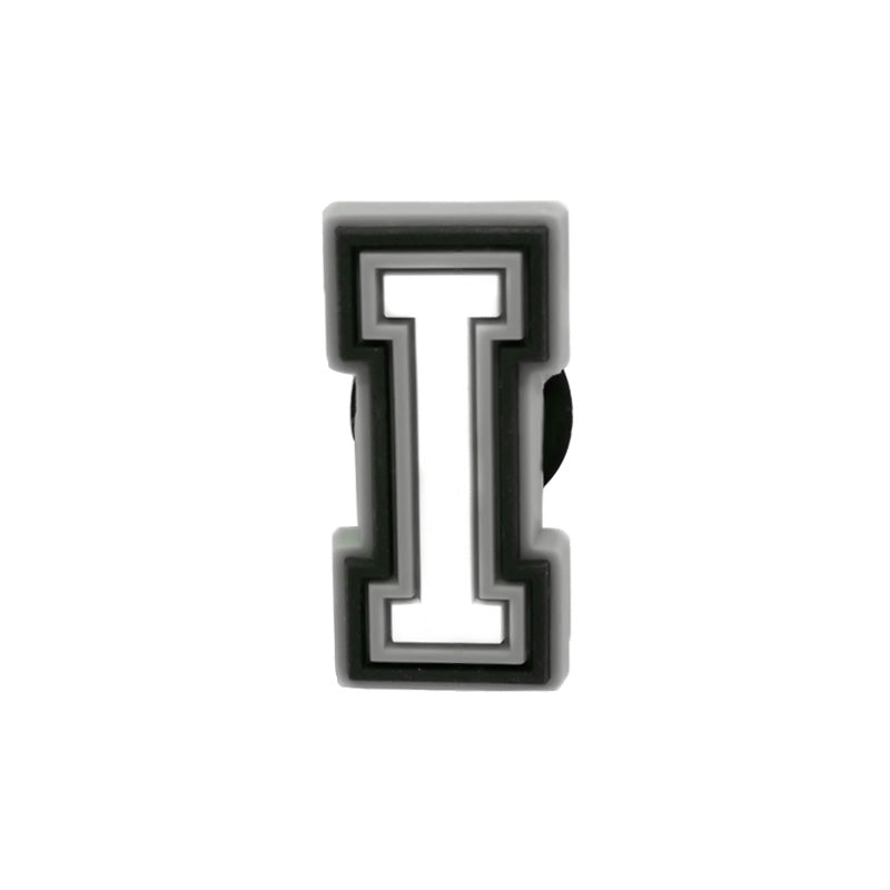 White Alphabet Shoe Charm's