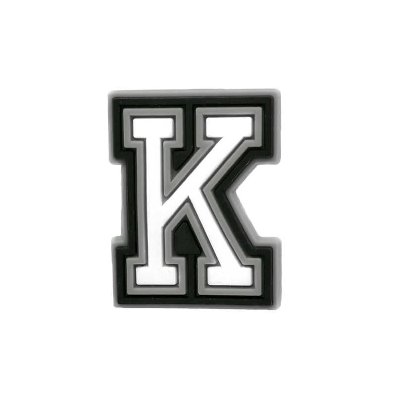 White Alphabet Shoe Charm's