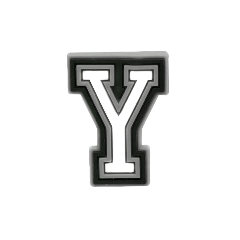 White Alphabet Shoe Charm's