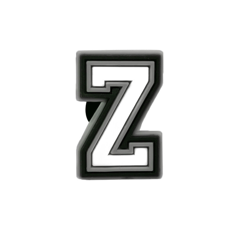 White Alphabet Shoe Charm's