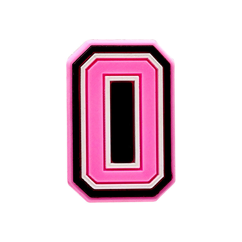 Pink Alphabet Shoe Charm's