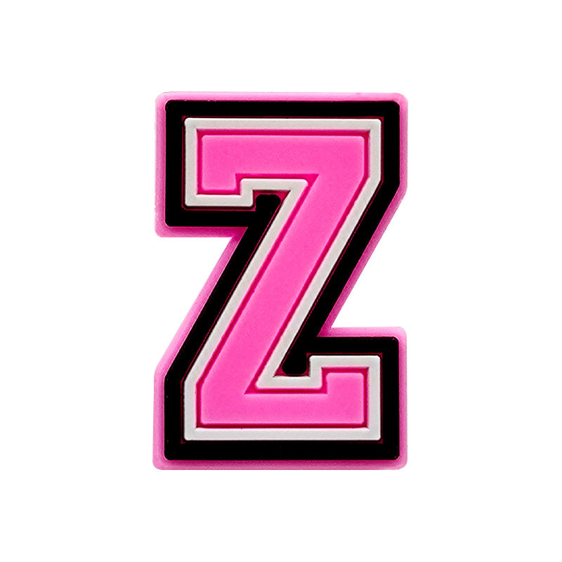 Pink Alphabet Shoe Charm's