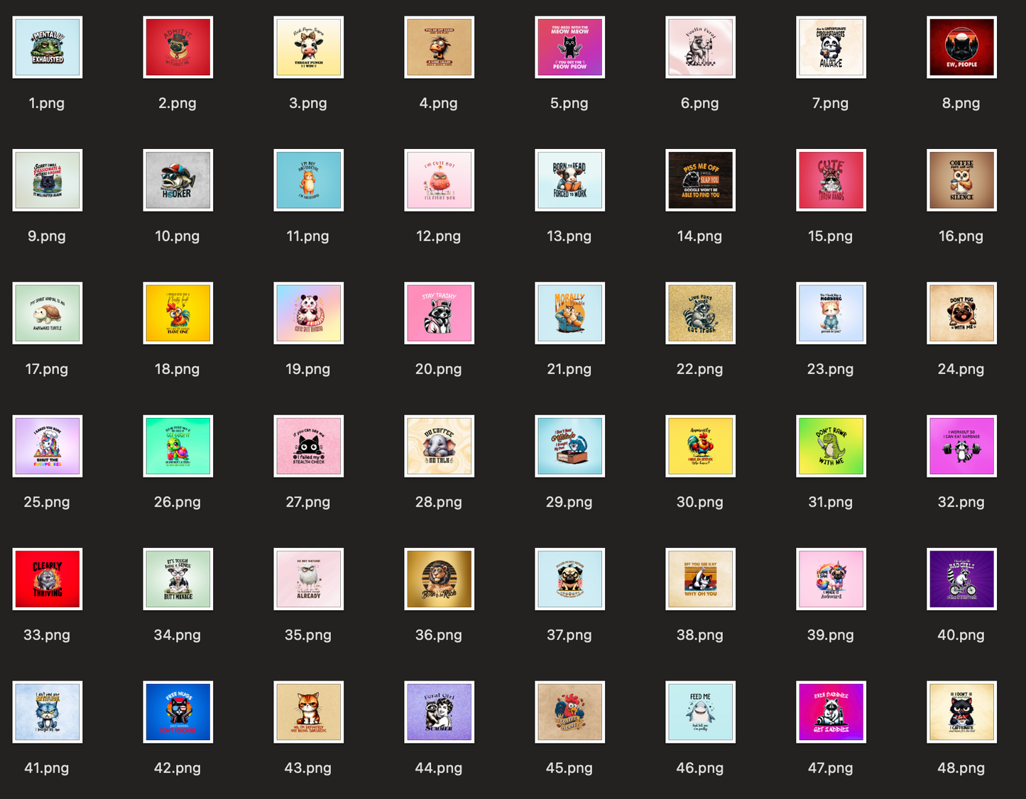 Archivo digital de animales divertidos
