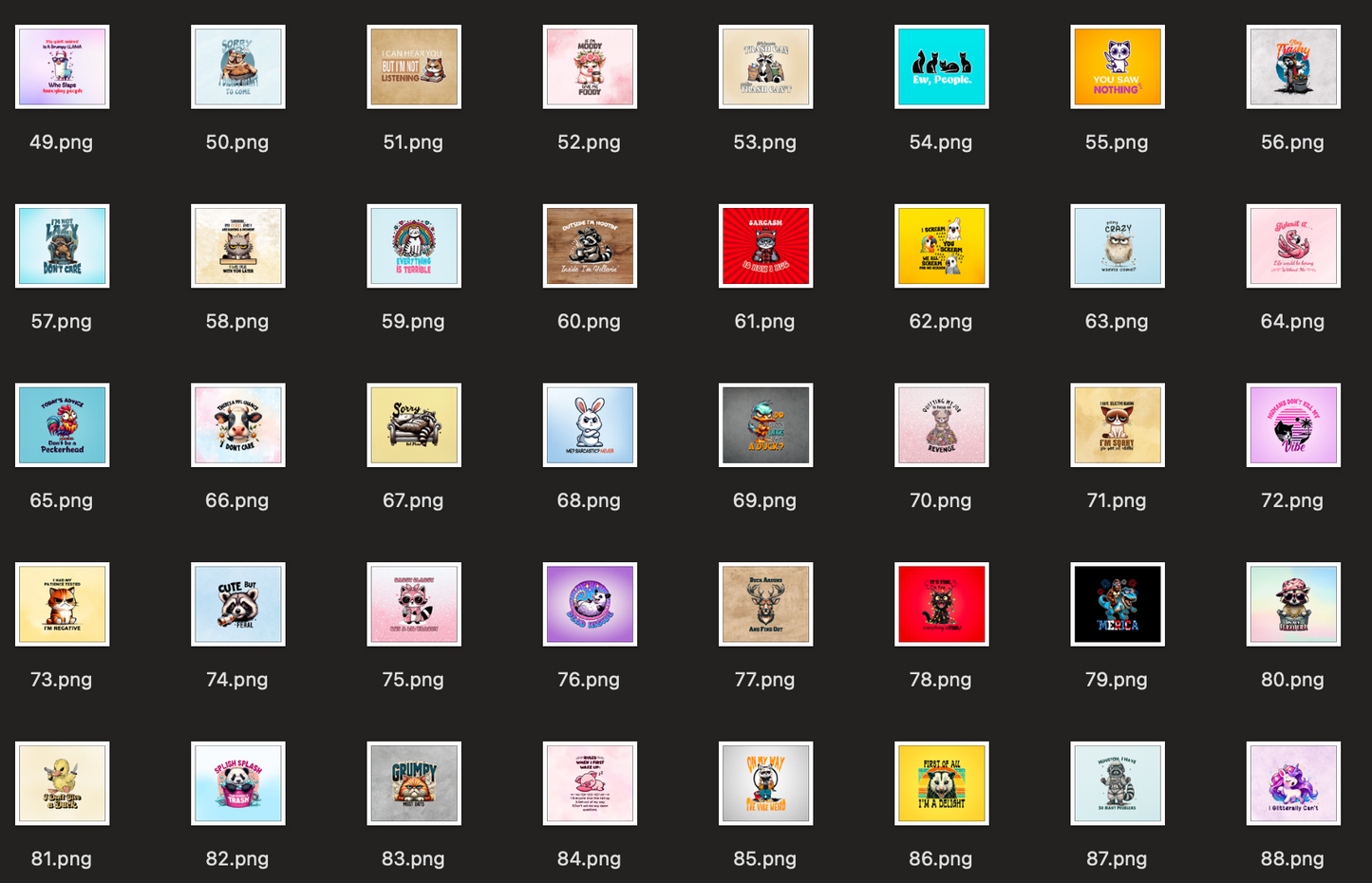 Archivo digital de animales divertidos