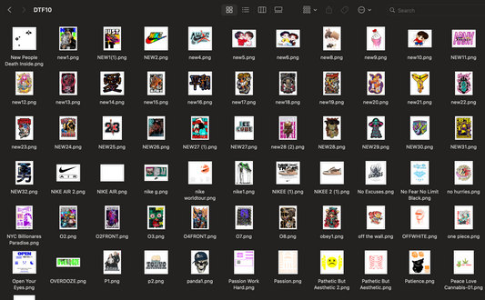 Folder 3 (268 DTF's) Digital File (DTF's)