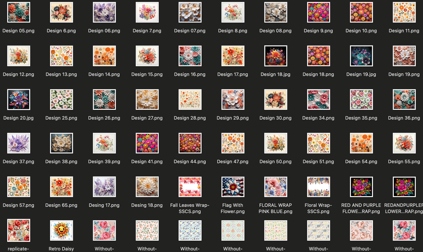 Archivos digitales de flores