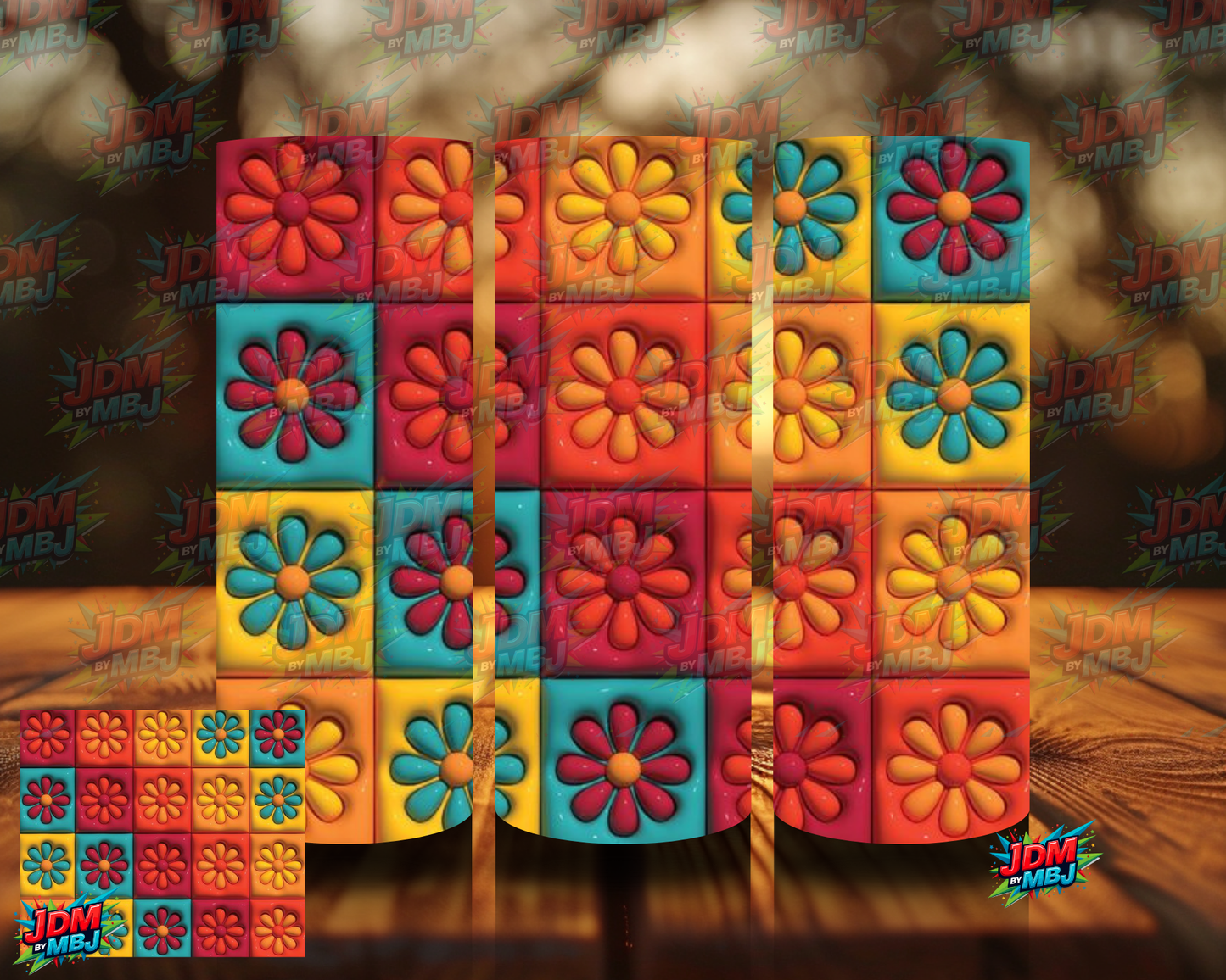 Bubble Style  "Flowers" Sublimation Prints