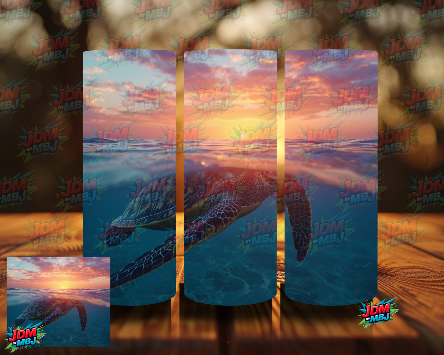 Inspired by Sea Turtle with Sunset Sublimation Prints