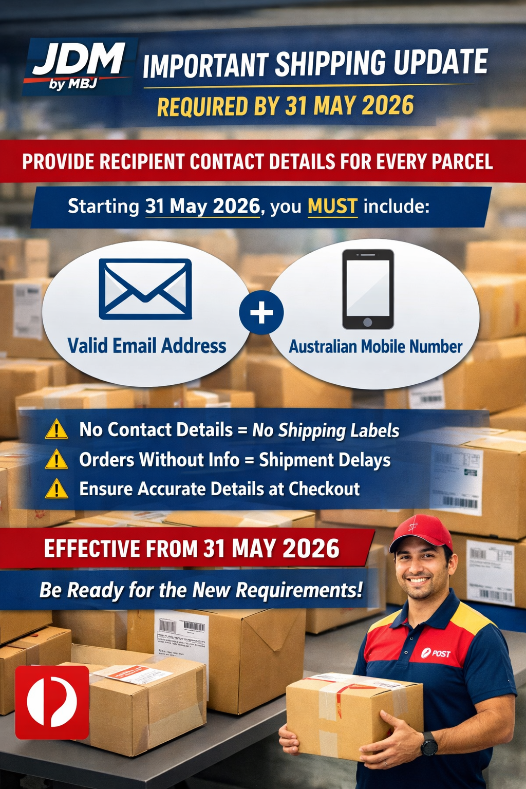 Important Shipping Update: Action Required Before 31 May 2026