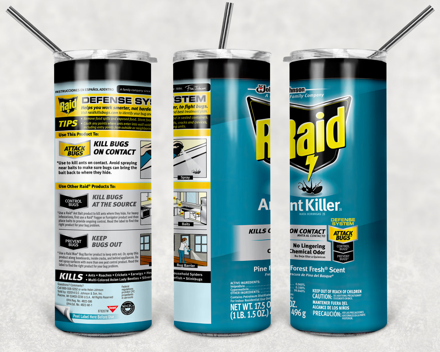 Inspired by RAID Spray Can's Sublimation Prints