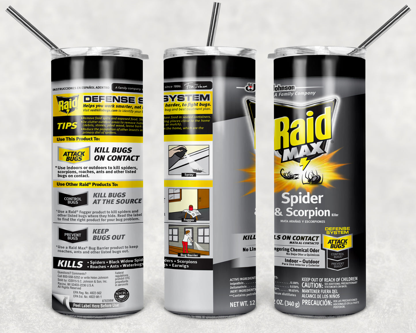 Inspired by RAID Spray Can's Sublimation Prints