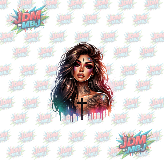 Iron On - Tattoo Girl DTF