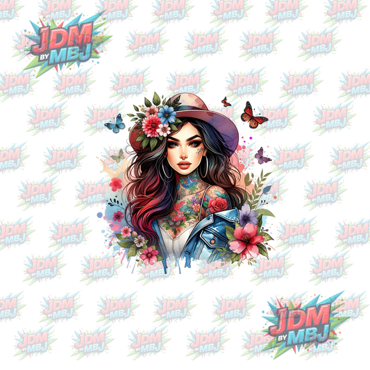 Iron On - Tattoo Girl DTF