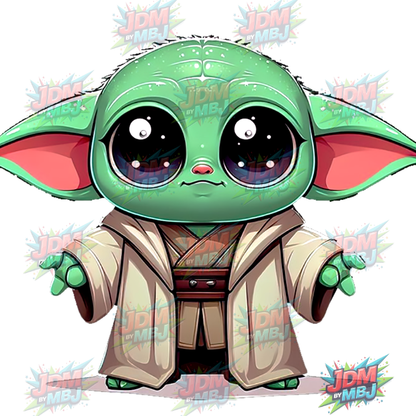 Vinilo termoadhesivo Baby Yoda DTF de 25 cm