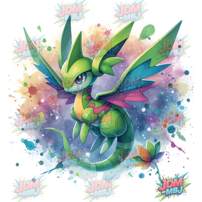 Pegatina termoadhesiva de Pokémon (2) DTF de 25 cm