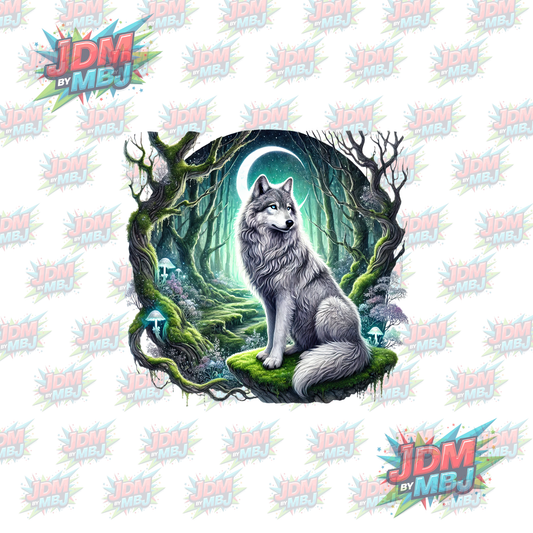 Transferencia térmica - Lobo misterioso DTF 25 cm