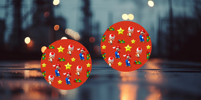Impresiones de sublimación de posavasos de Super Mario (8 por página)