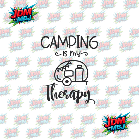 Iron On - Camping is my Therapy DTF 20cm