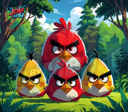 Inspirado en las impresiones de sublimación de Angry Bird