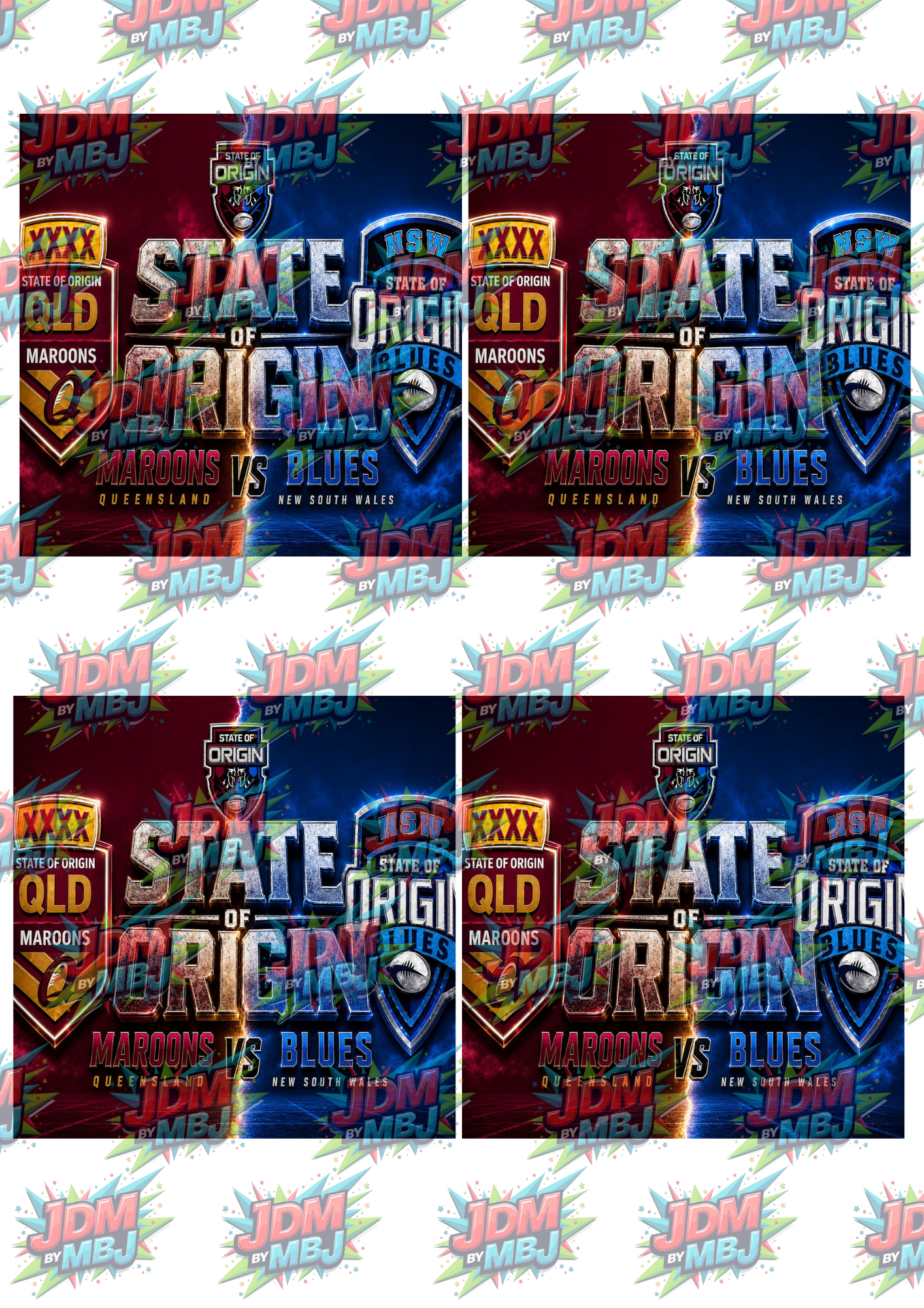 Inspired by State of Origin Sublimation Prints