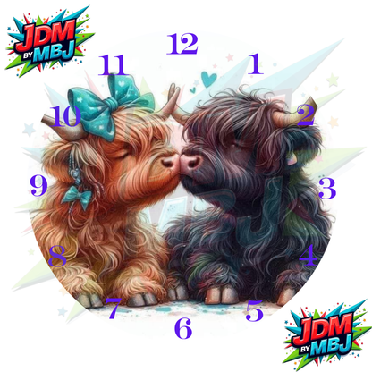 Impresiones de sublimación de relojes de 8 pulgadas (20 cm x 20 cm) - Inspiradas en animales