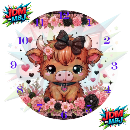 Impresiones de sublimación de relojes de 8 pulgadas (20 cm x 20 cm) - Inspiradas en animales