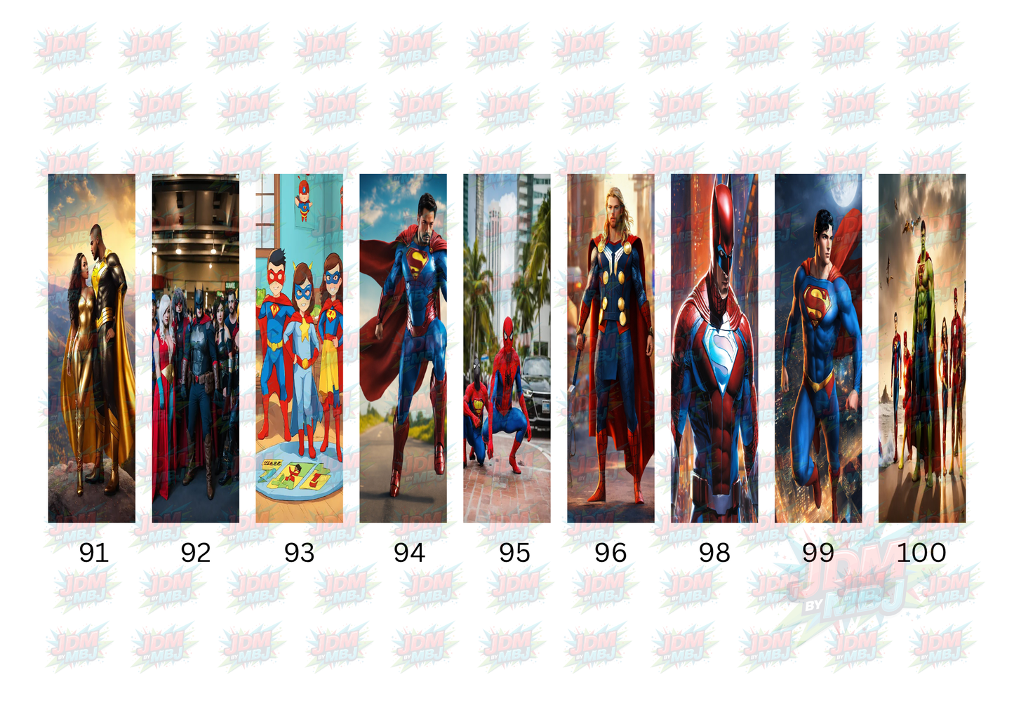 Inspired by Marvel/DC [Bookmark/Pen] Sublimation Prints [Volume 6]