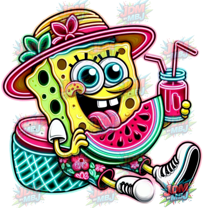 Bob Esponja Pantalones Cuadrados (DTF) - Planchado (25 cm)