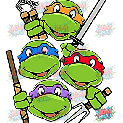 Pegatina termoadhesiva de las Tortugas Ninja Adolescentes Mutantes (25 cm)