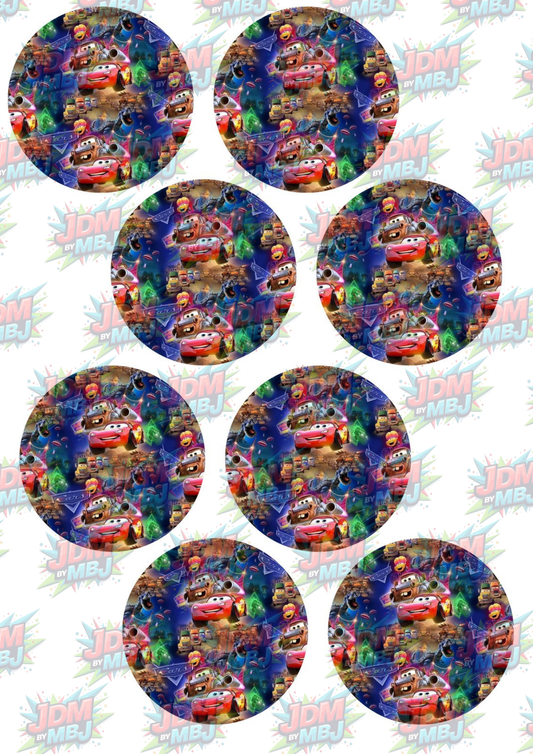 Inspired by Cars Coasters Sublimation Prints