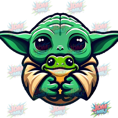 Vinilo termoadhesivo Baby Yoda DTF de 25 cm