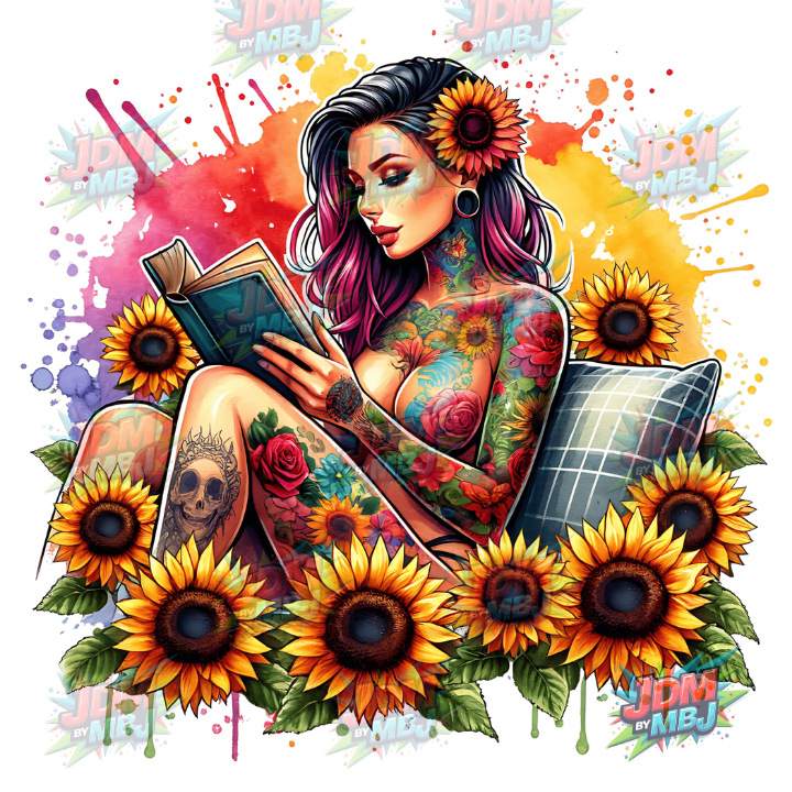 Iron On - Tattoo Girl DTF 25cm