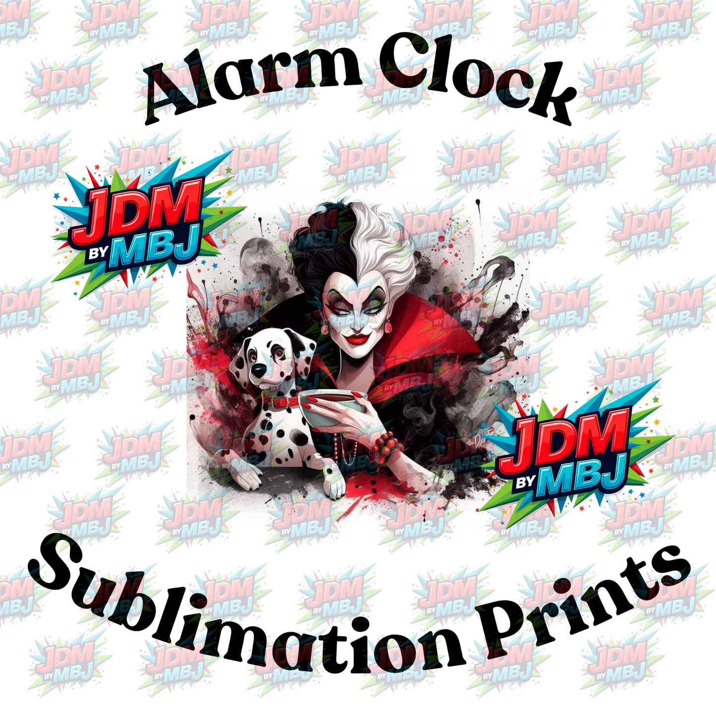 Inspired by 101 Dalmatian Alarm Clock Sublimation Prints