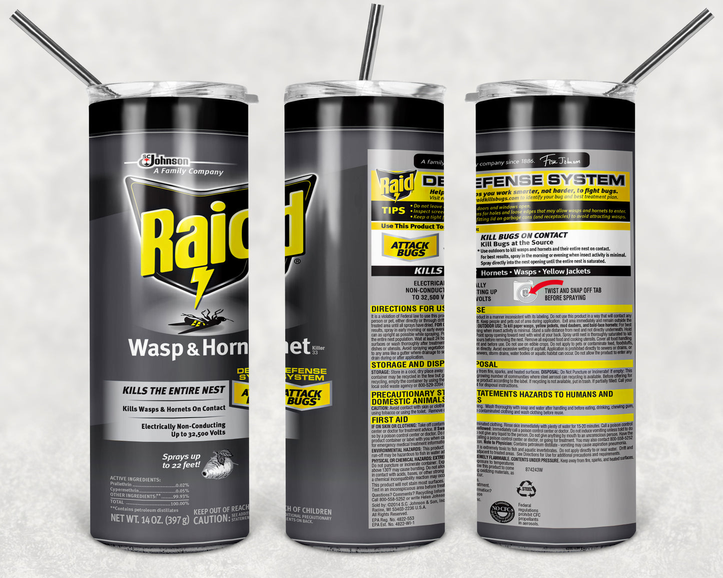 Inspired by RAID Spray Can's Sublimation Prints