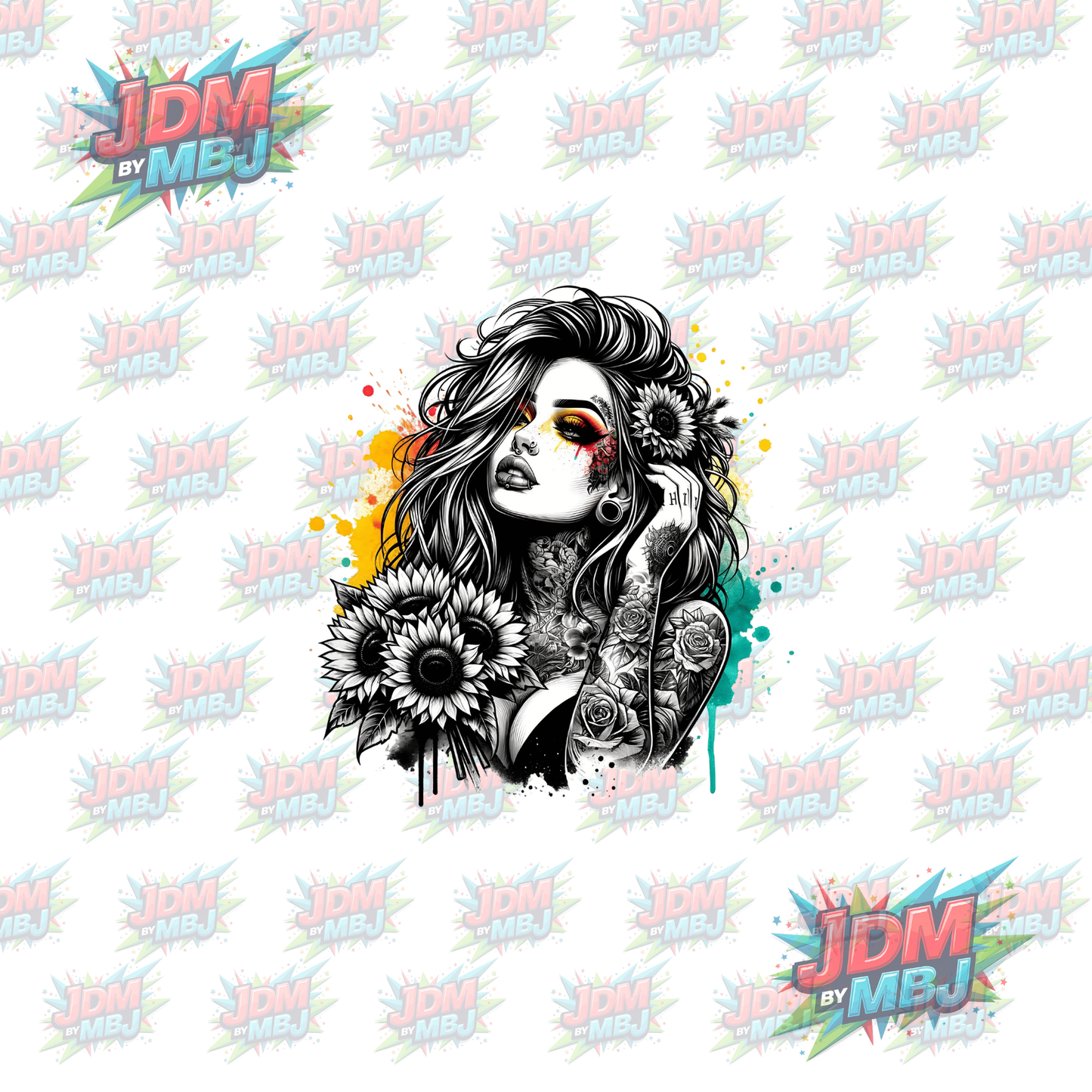 Iron On - Tattoo Girl DTF