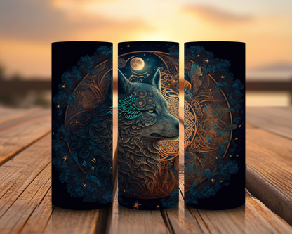 Inspirado en impresiones de sublimación de lobos